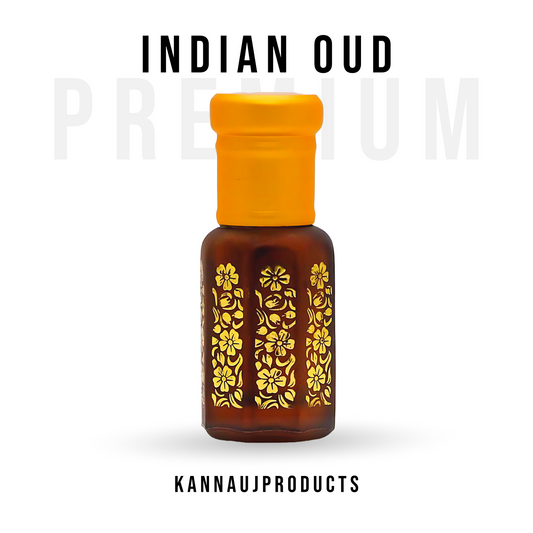 Kannauj Products Indian Oud Attar bottle with floral design buy oud attar online