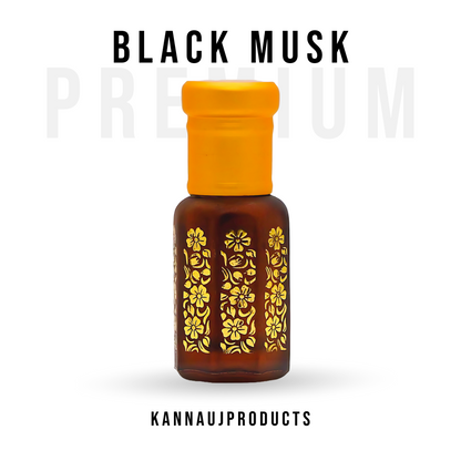 Kannauj Products: Black Musk Attar - Non-Alcoholic Perfume Oil for a Soothing Fragrance Experience