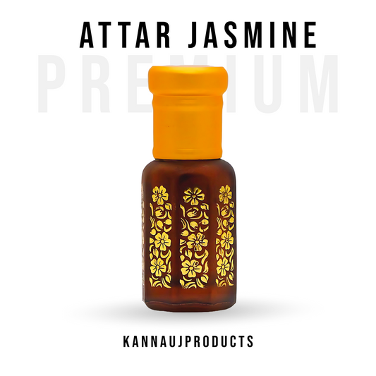 Attar Jasmine by Kannauj Products • Long Lasting • Unisex • Non-Alcoholic • Indian Attar