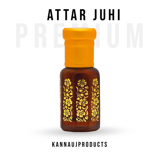 Attar Juhi (Indian Jasmine) by Kannauj Products • Long Lasting • Unisex • Non-Alcoholic • Indian Attar