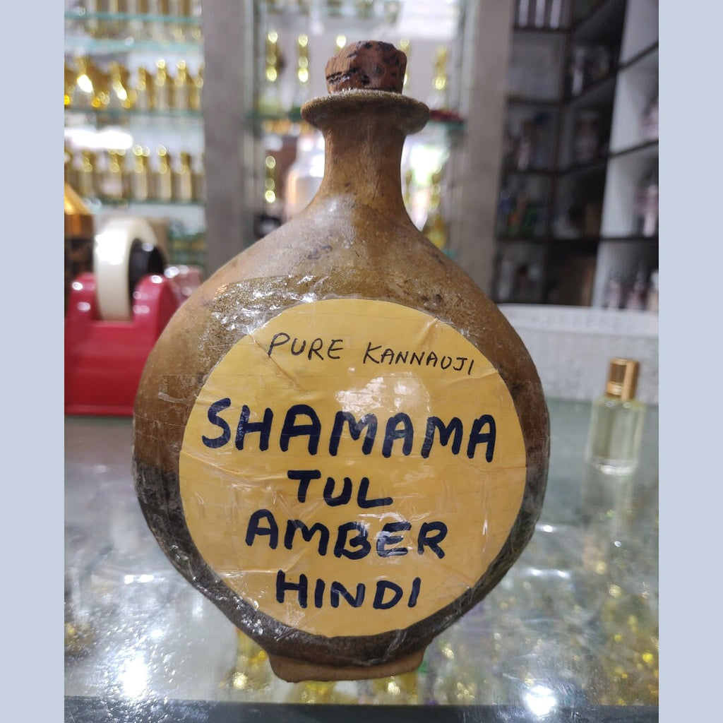 Buy pure Shamama attar online vintage Kannauj tul amber Hindi fragrance bottle