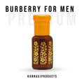 Burberry inspired attar for men by Kannauj products in decorative brown and yellow bottle
