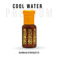 Brown bottle with yellow cap and floral design for cool water attar oil by Kannauj products
