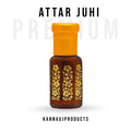 Kannauj products Juhi attar perfume in a decorated brown bottle with yellow cap