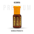 Kannauj Products kewra attar premium oil amber bottle with yellow cap and gold floral design