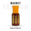 Kannauj products magnet attar perfume for unisex in brown bottle with yellow cap and floral design