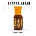 Kannauj products Banana Attar bottle with natural banana fragrance oil and decorative floral design
