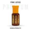 Kannauj Products Pink Lotus long lasting natural attar for unisex in a decorative brown bottle with yellow cap
